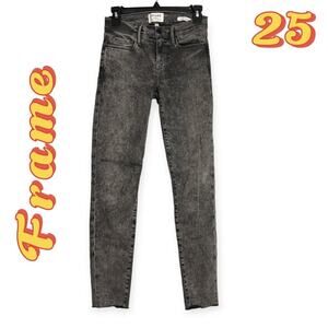 FRAME Le Skinny de Jeanne Acid Wash Jeans SIZE 25 x 28 Bennington Soft Stretch